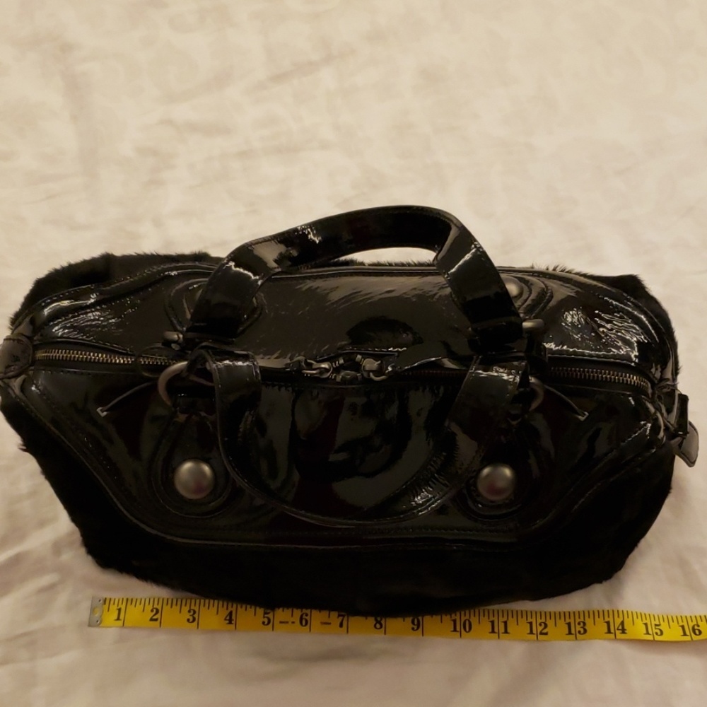 New! FrancescoBiasia Patent Leather Satchel Bag - Picture 2 of 8